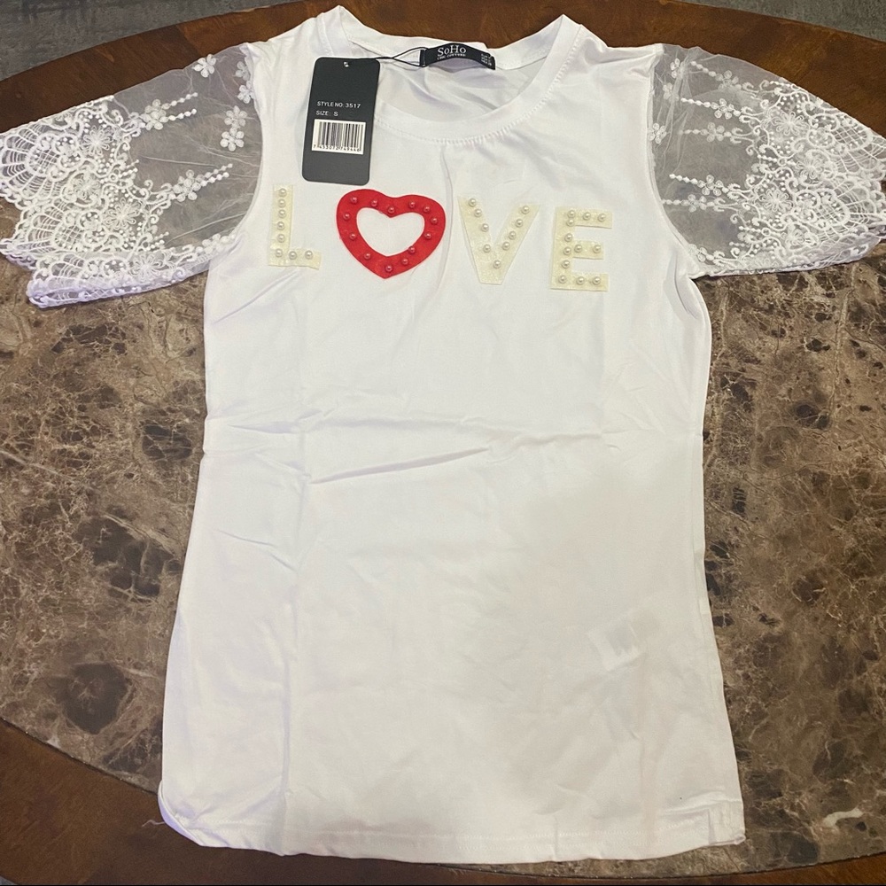 White Small SoHo Blouse! Brand new for you.